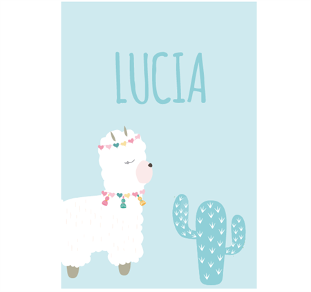 Stickers rect. gdes. Llama 16u Pers